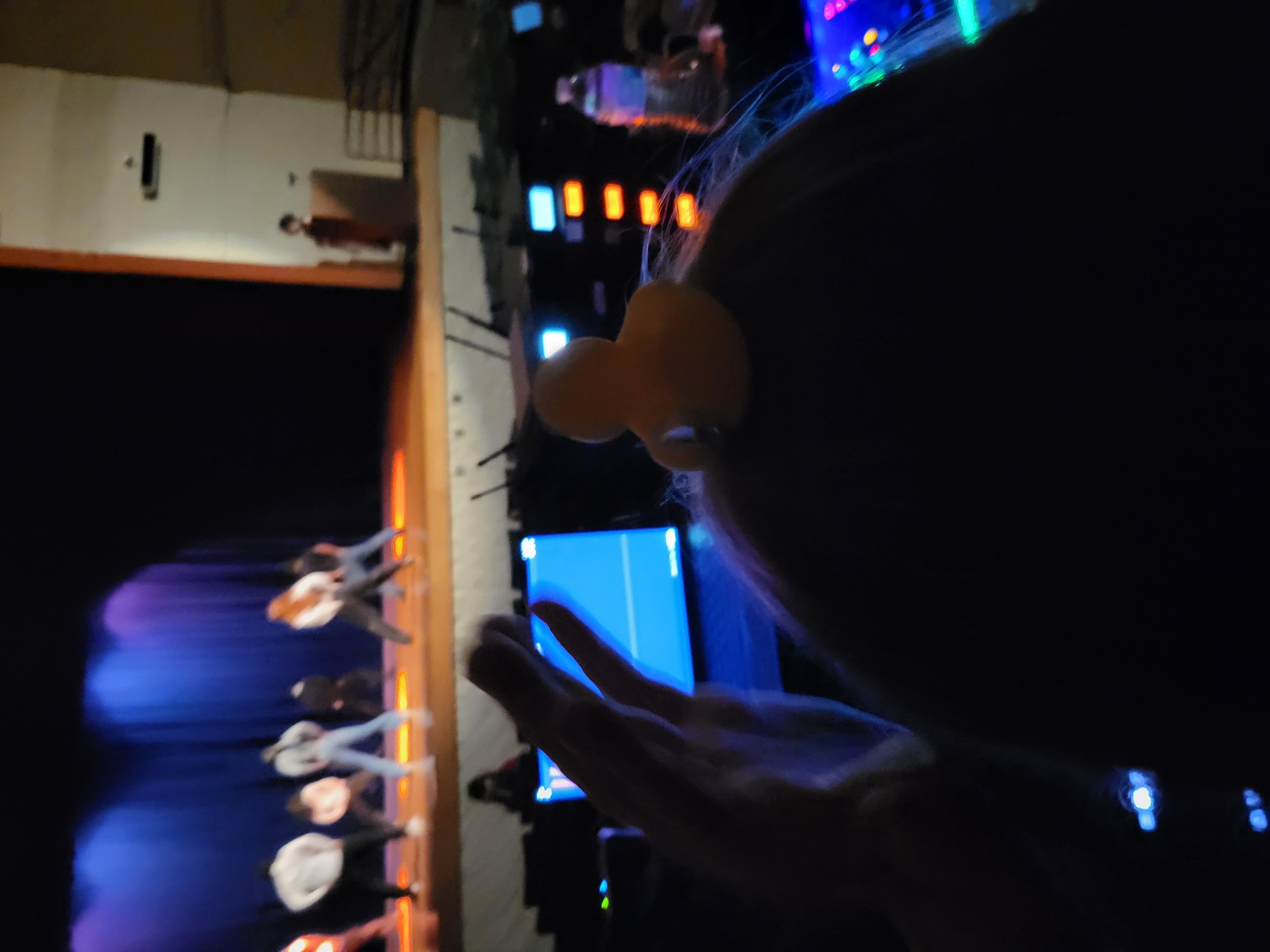 Gerald sitting on top of my theatre's lighting director